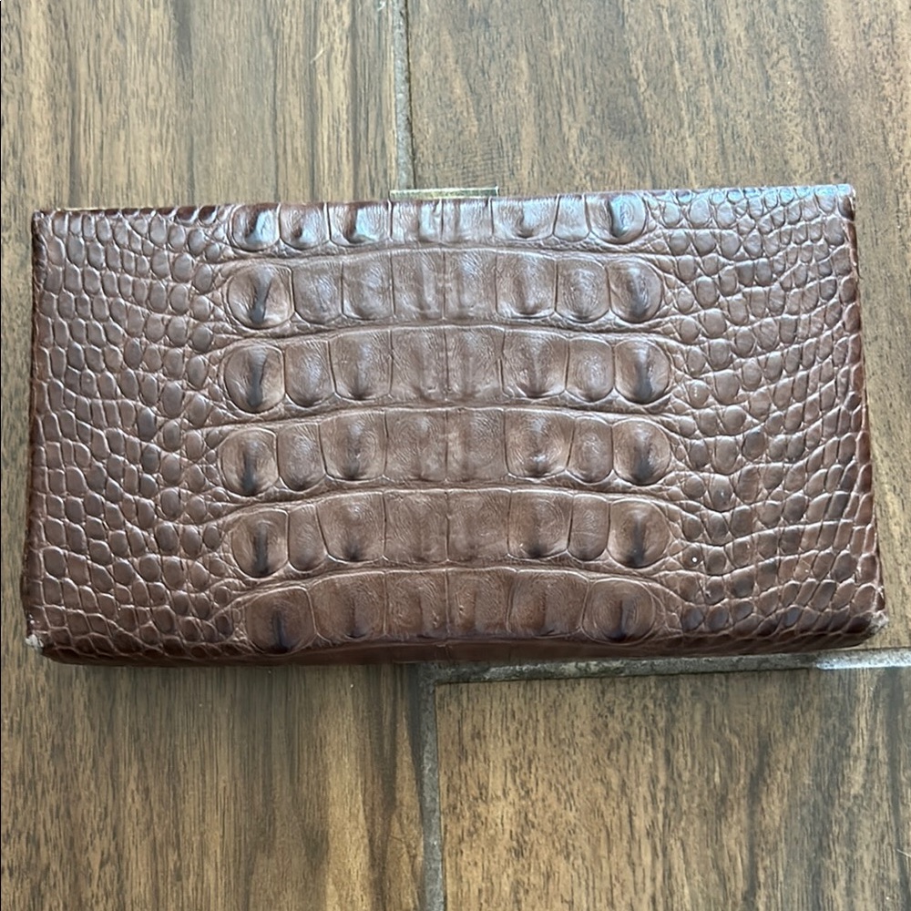 Brown Crocodile Embossed Wallet